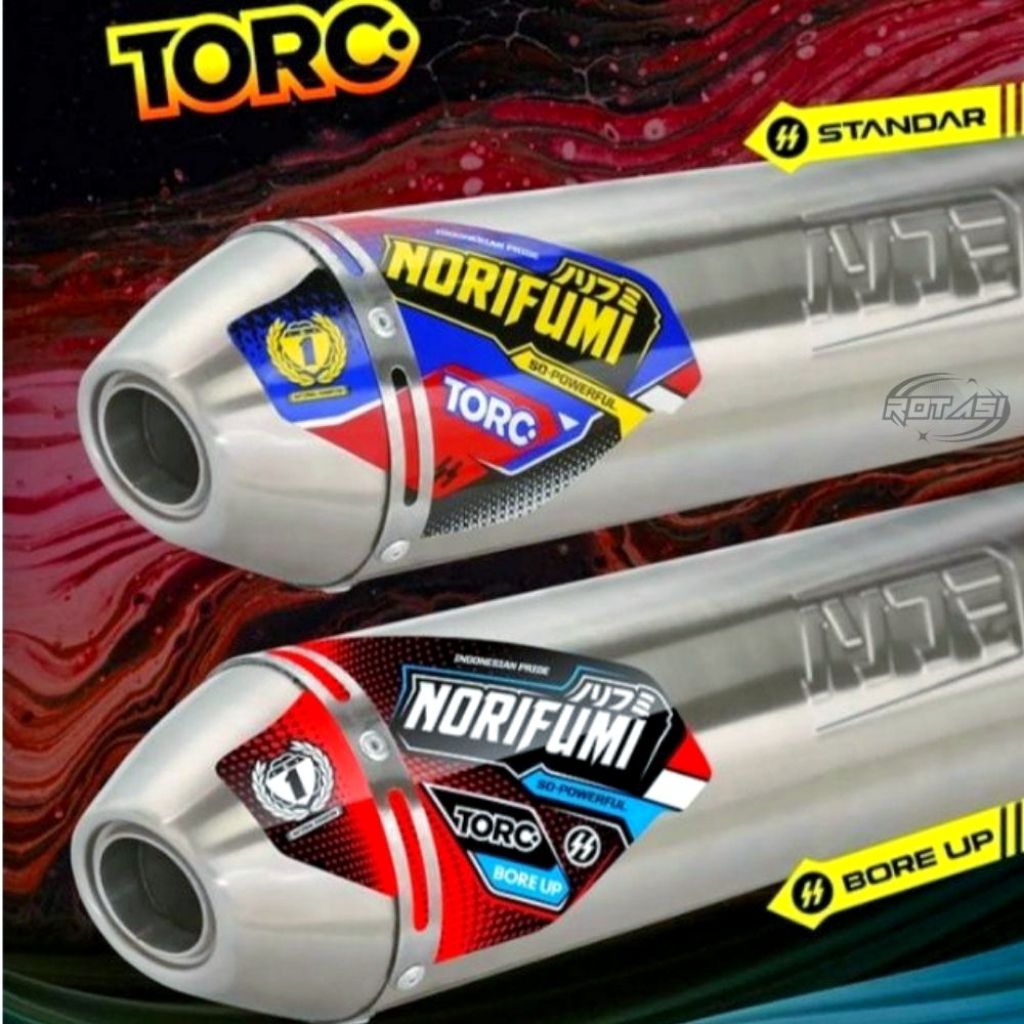 Knalpot Norifumi TORC NEW BORE UP Kompetisi Full Stainless Standard dan Bore Up PNP KLX 140 150/CRF 