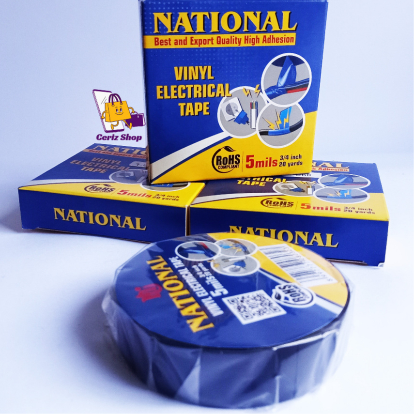 NATIONAL Solasi Listrik Hitam / Solasi Kabel Nasional Electrical Tape
