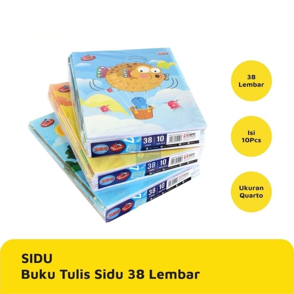 

Sidu Buku Tulis 38 Lembar per pack