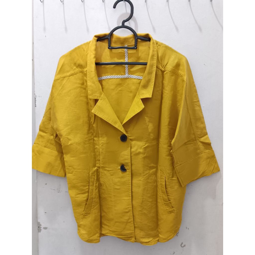 Blazer Linen Lemon (Preloved)