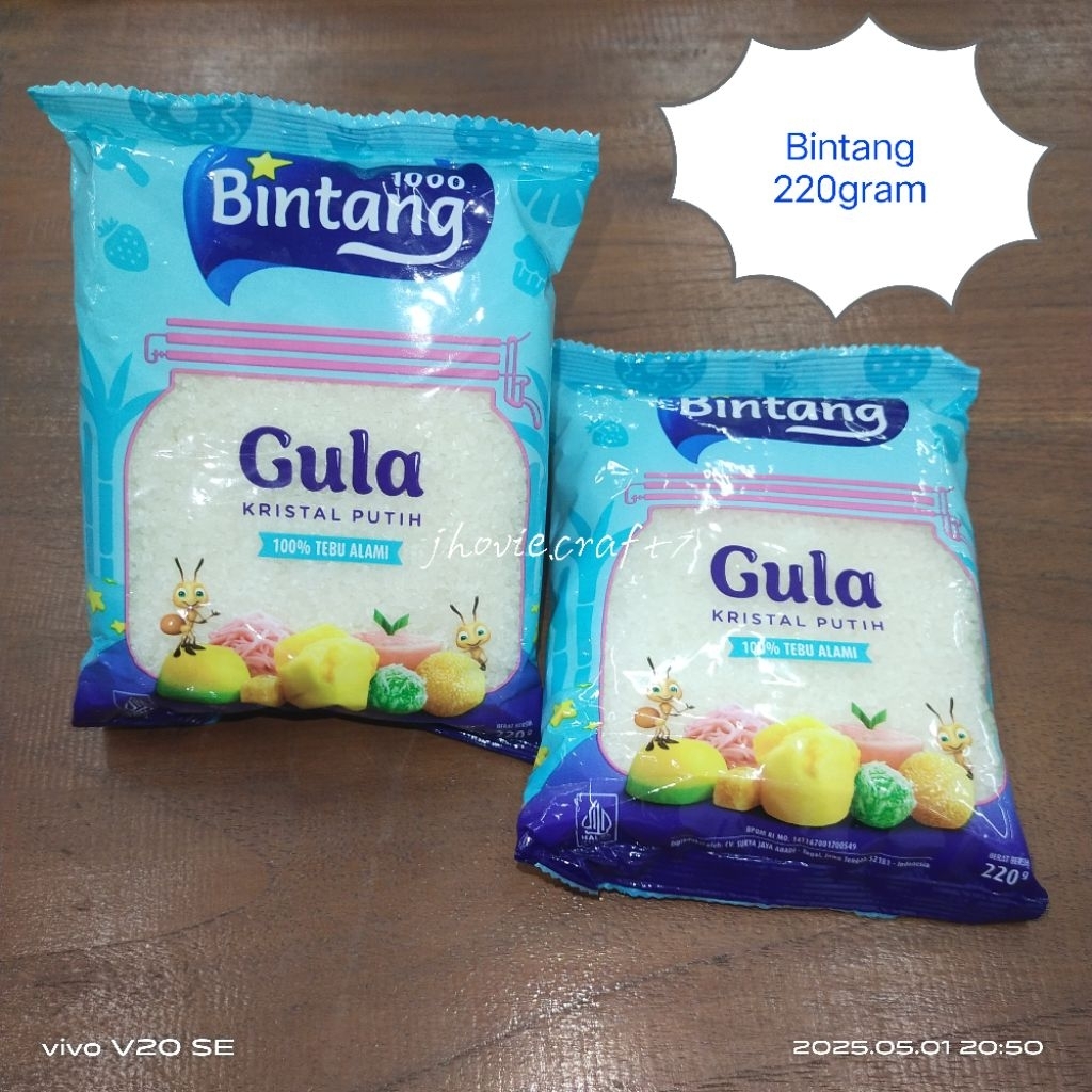 

Gula Kristal Putih 1000 Bintang (100% TEBU ALAMI) 220gram