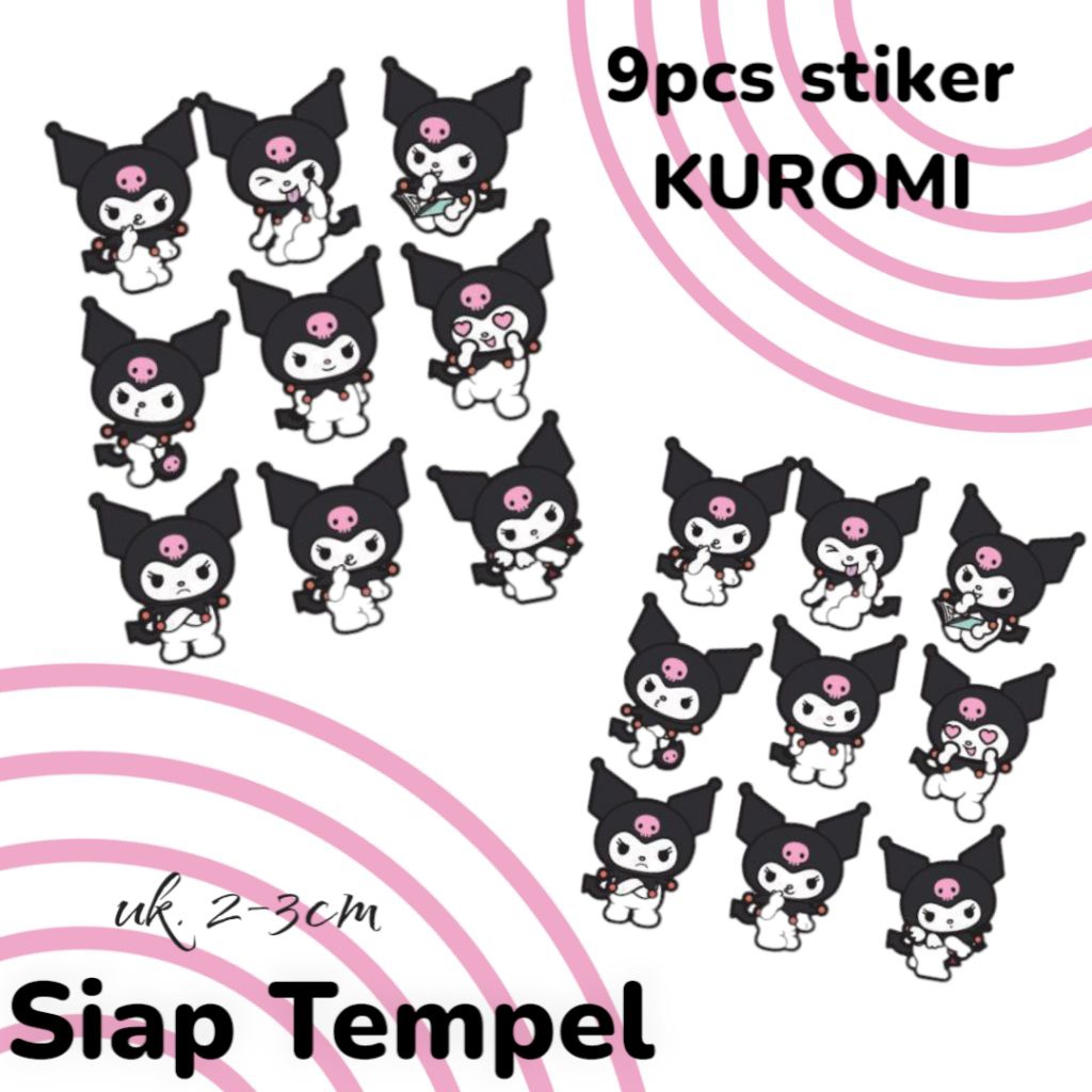 

KUROMI - Stiker Sticker Kertas Buku Komputer Laptop Diary Aksesoris Mainan Anak Kecil TK SD Viral Tempelan Meja