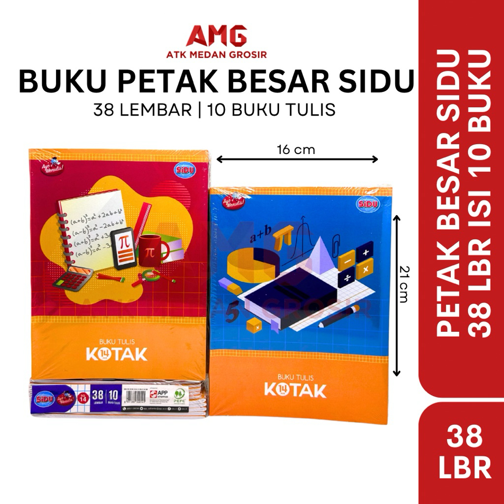 

BUKU PETAK BESAR SINAR DUNIA | SIDU ISI 38 LEMBAR HARGA PER BUNGKUS ISI 10 BUKU