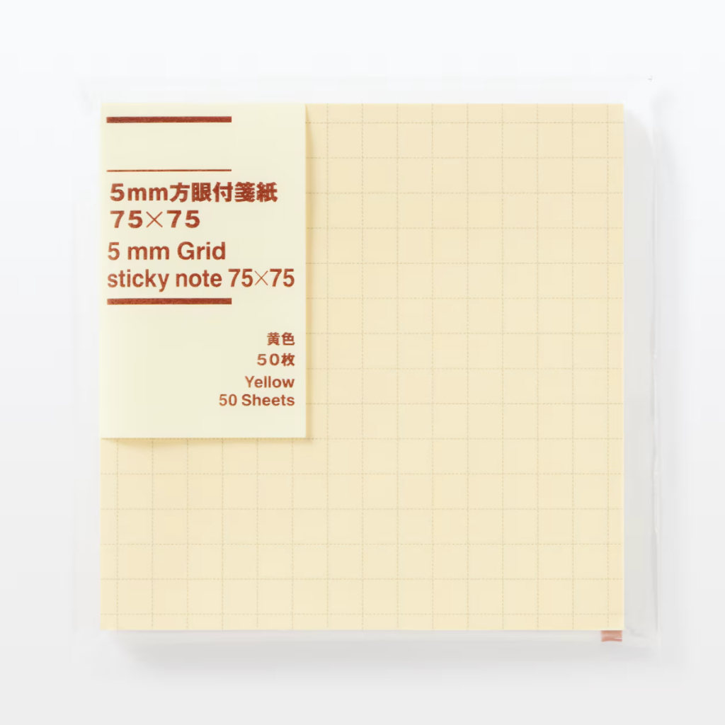 

Muji Grid Sticky Note 50 Sheets Penanda Halaman Grid 5mm Original Muji Jepang