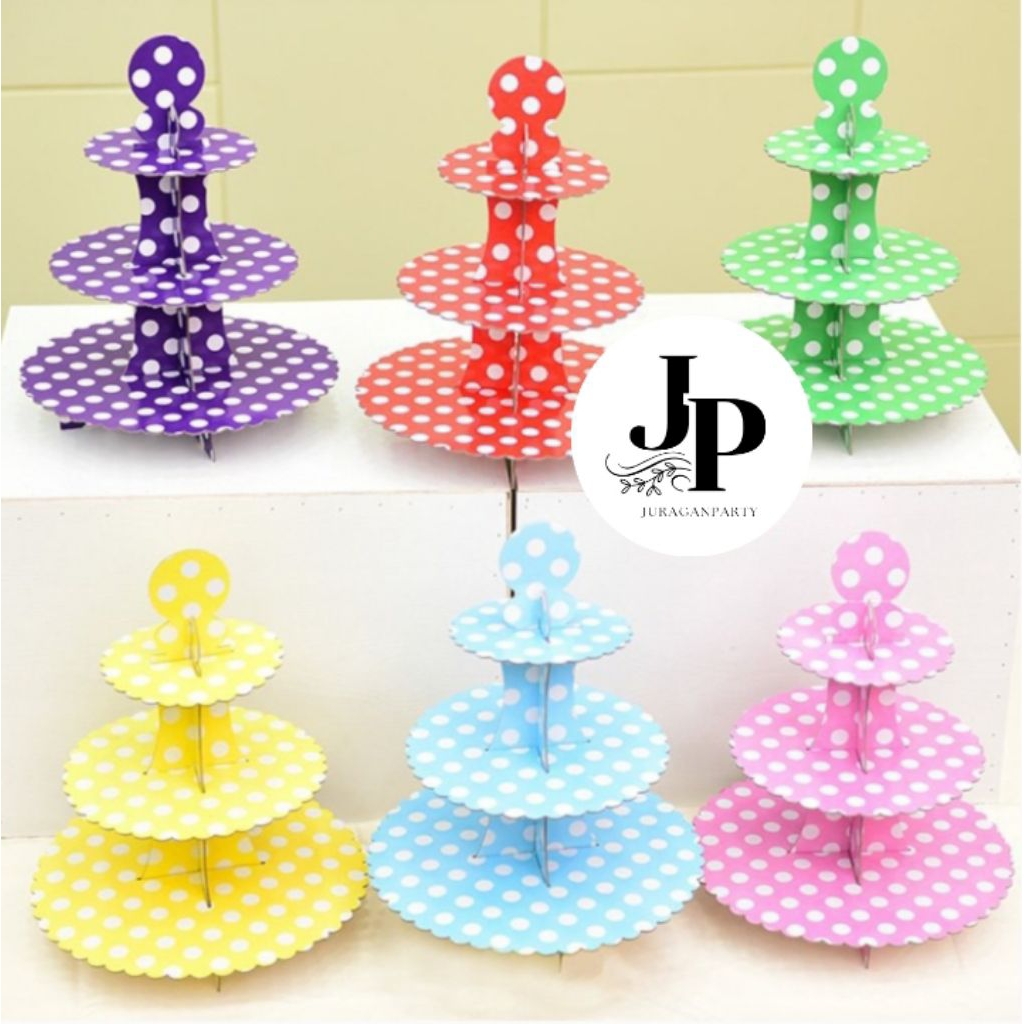 Cup Cake Stand Polkadot / Stand Kue Polkadot / Stand Cake Polkadot