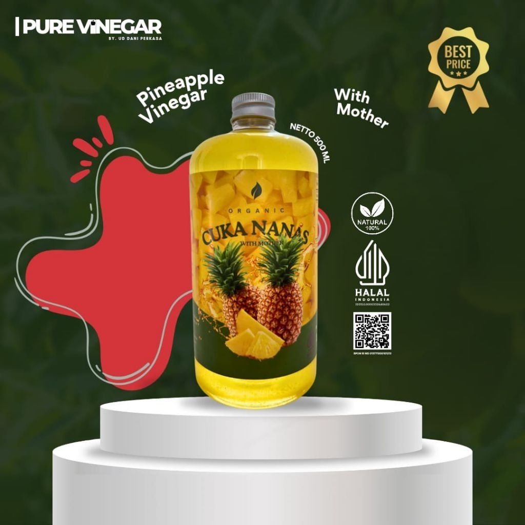 

cuka nanas premium pineapple vinegar with mother 500 ml