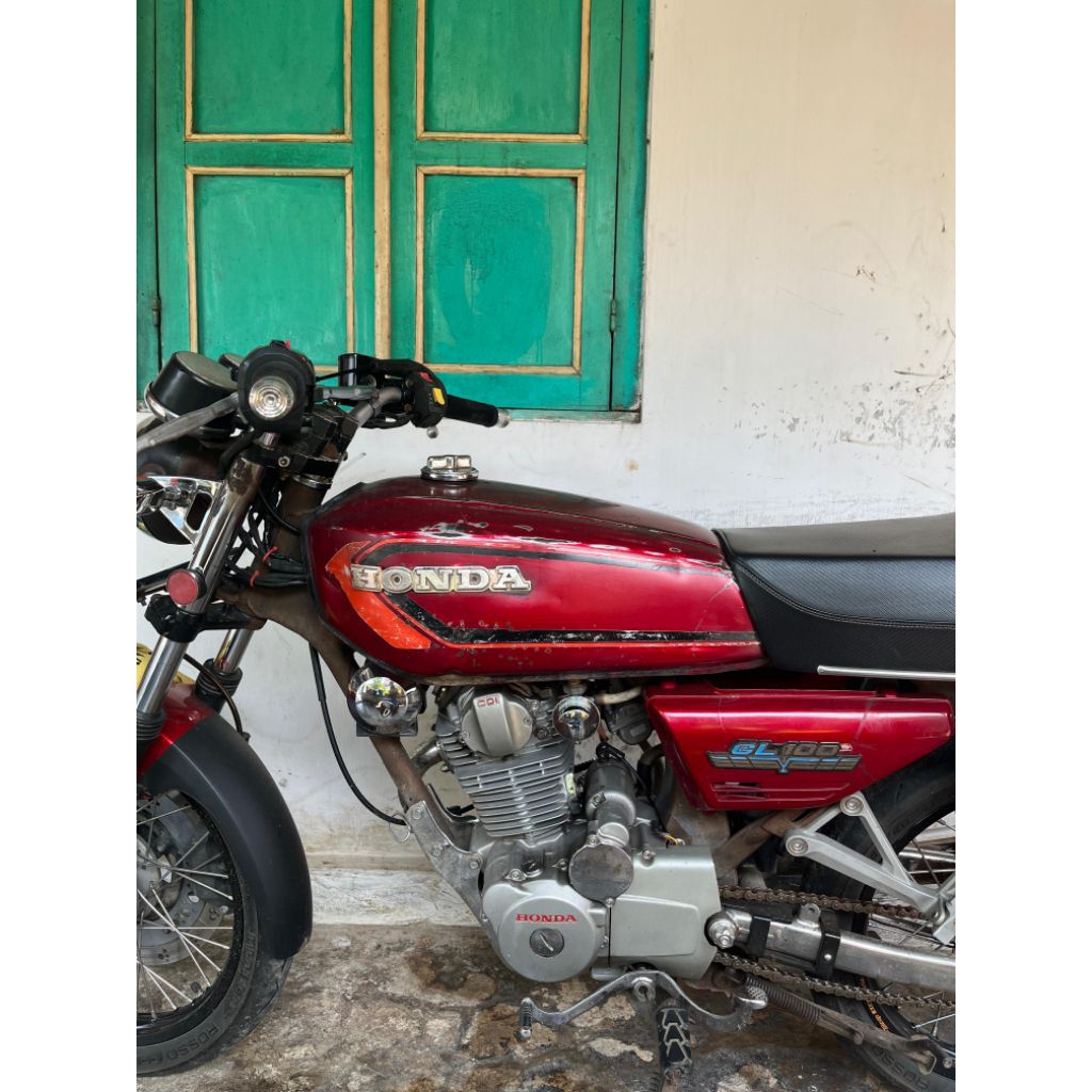 Tangki CB100N Merah Original Paint Tangki Tengki Honda CB100N Cb100n Cat Original Merah