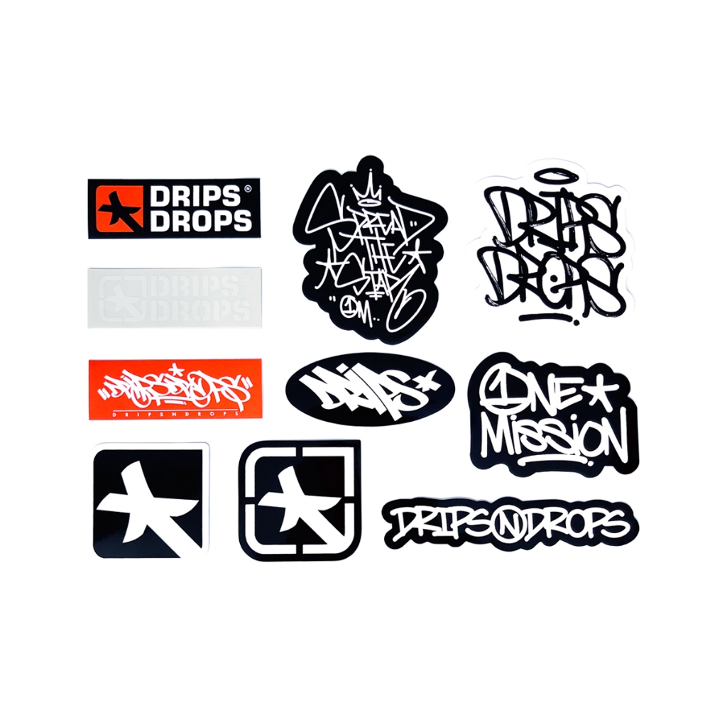 

Dripsndrops Sticker Pack Star D Black