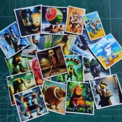 

10 pcs stiker anomali tung tung sahur ..
