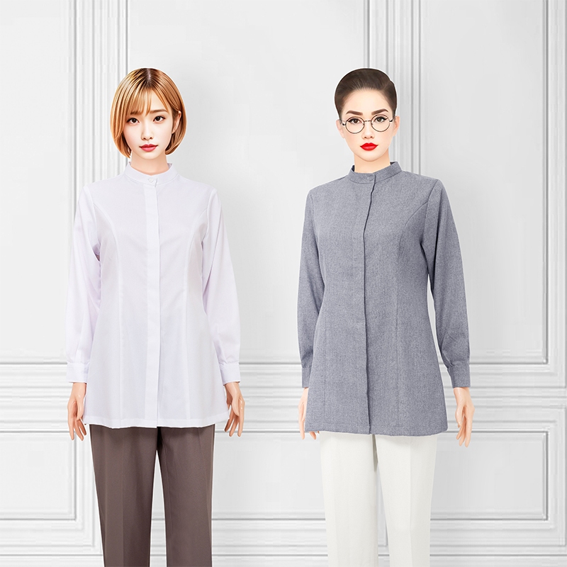 ATRISS Dania shirt - Atasan Kemeja blouse Formal kantor kerja Guru PNS putih wanita Big size Jumbo