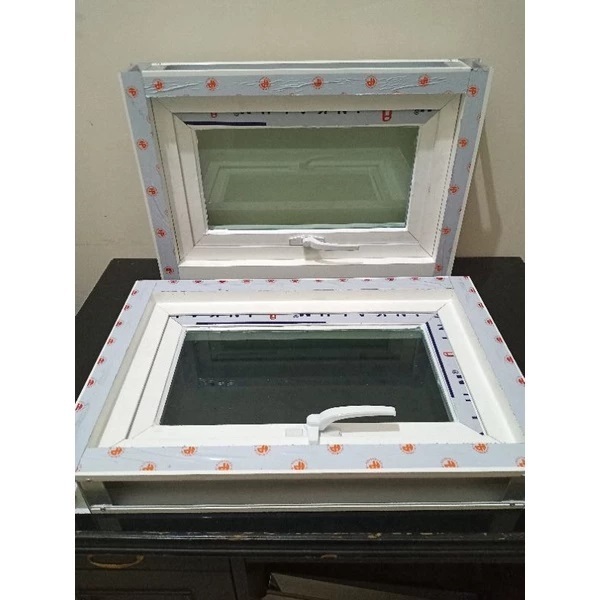 Jendela Aluminium Casement 60x40 Boven Kusen Kaca Ventilasi Udara Dapur Minimalis