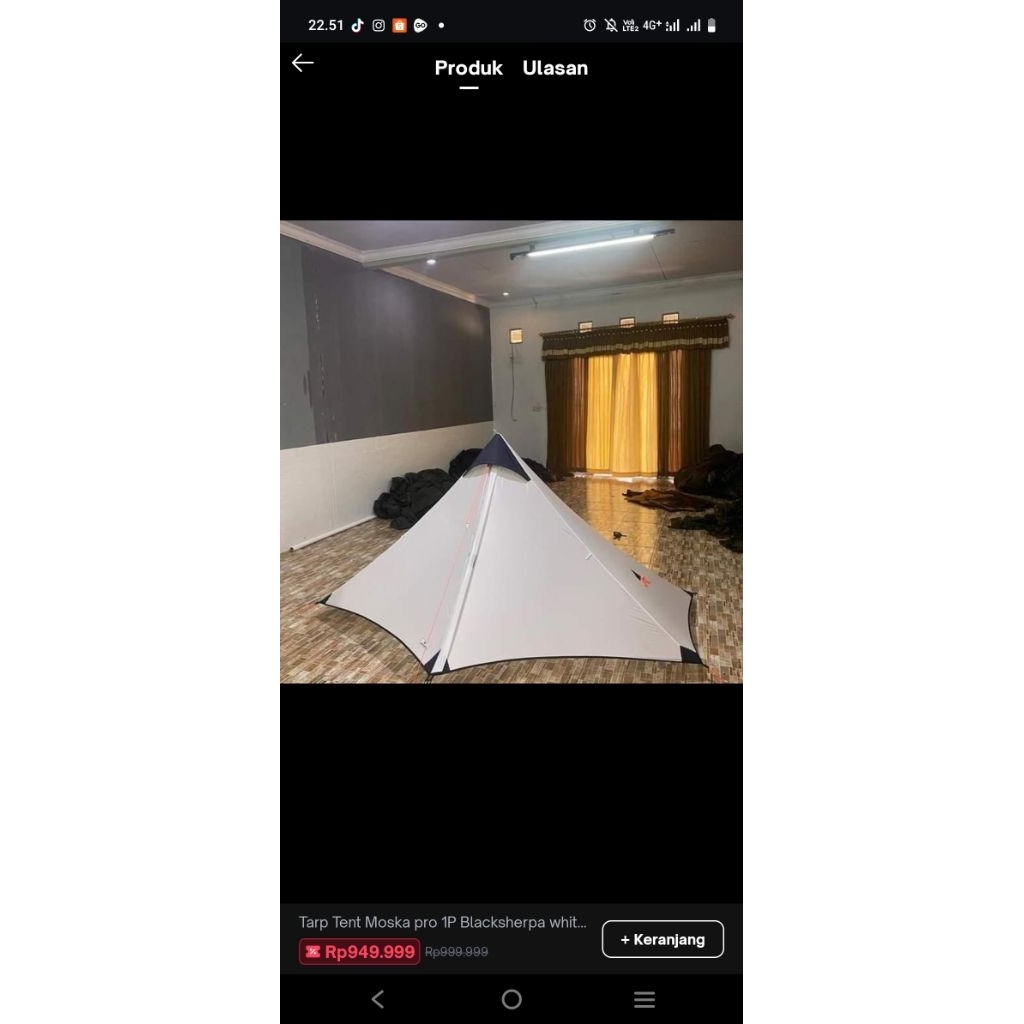 Tarp tent Blacksherpa moska pro 1P NEW