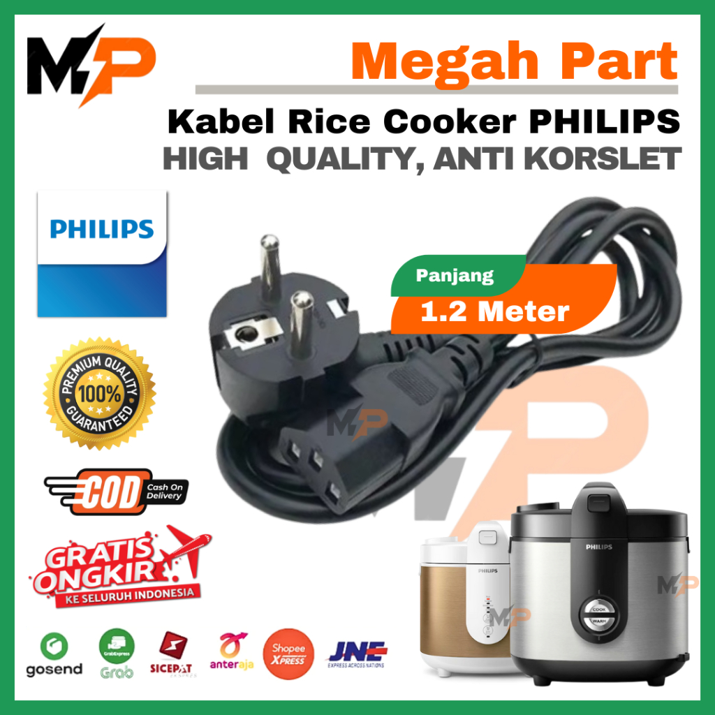Kabel Rice Cooker MagicCom PHILIPS | Cok Kabel MagicCom PHILIPS | Kabel Listrik Magic Com PHILIPS | 