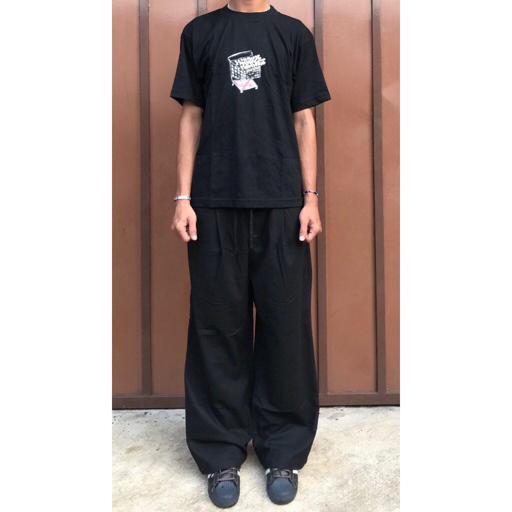 BAGGY PANTS CHINO BLACK - LAFUDGE OUR MAN