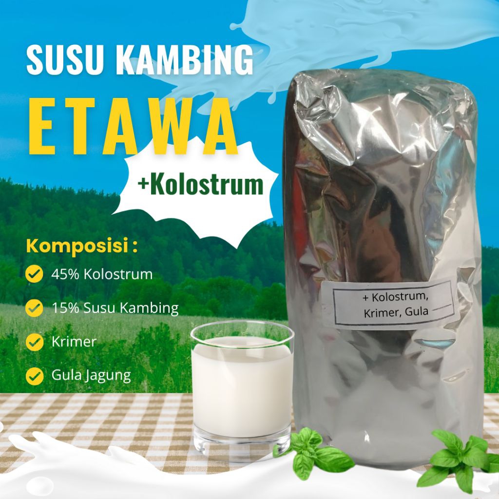 

Susu Kambing Etawa + Kolostrum 45% | Minuman Sehat Menjaga Imun & Percernaan | Cocok untuk Anak - Dewasa & Lansia Ibu Hamil & Menyusui