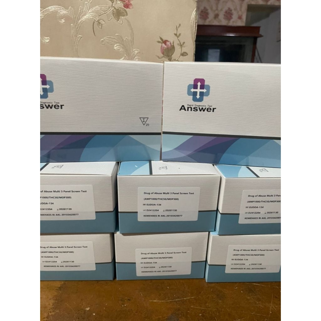 alat tes narkoba/drug-6 parameter merk answer isi 25 test akurat ekp panjang