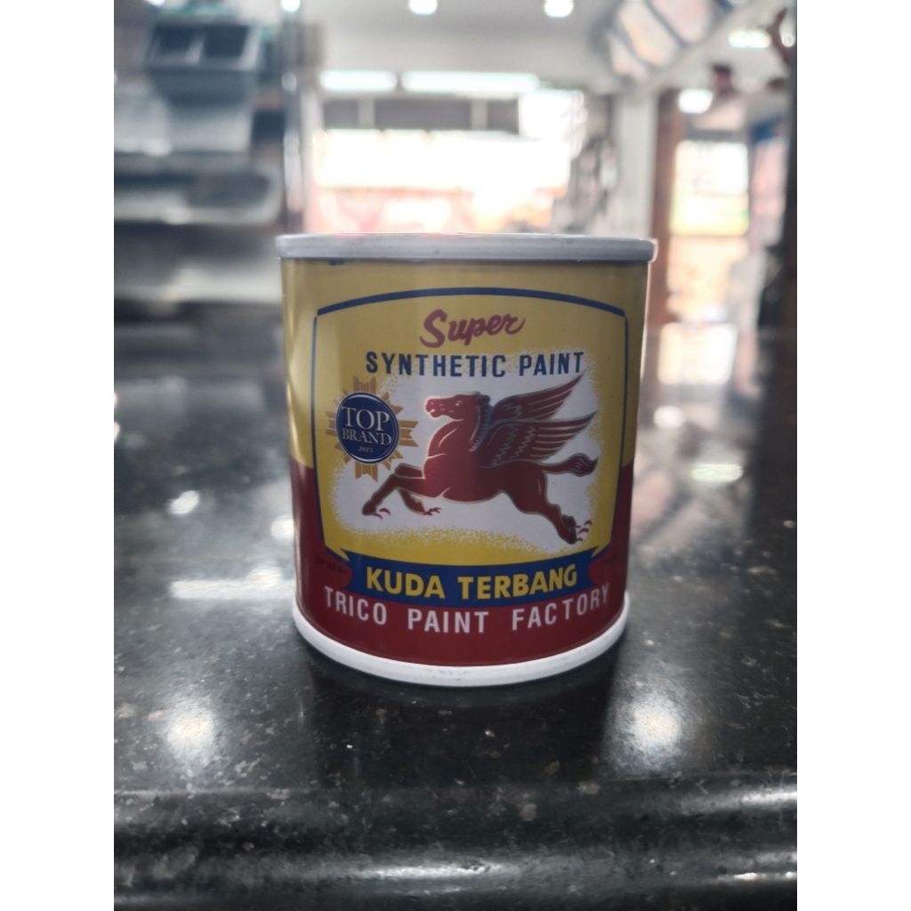 

cat minyak kuda terbang kuning 0,1 liter/cat kayu/cat besi