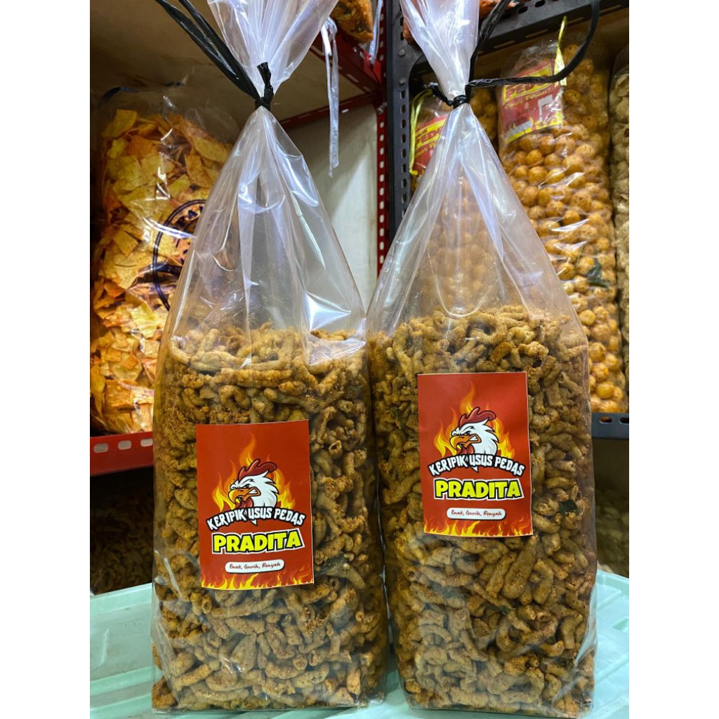 

kripsus kripik usus pedas gurih 2kg free bubble wrap