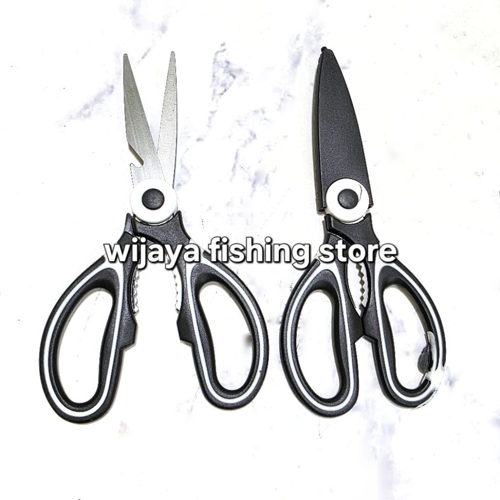 

gunting stainless gagang plastik ( ada cover penutup )