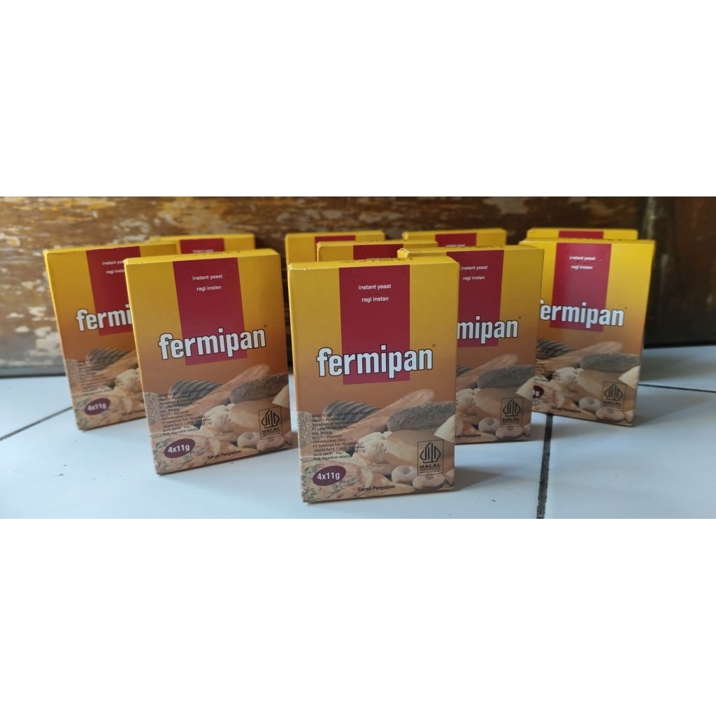 

Fermipan Ragi Instan kemasan SLOP isi 10 BOX (1 BOX @4pcs x 11gr)