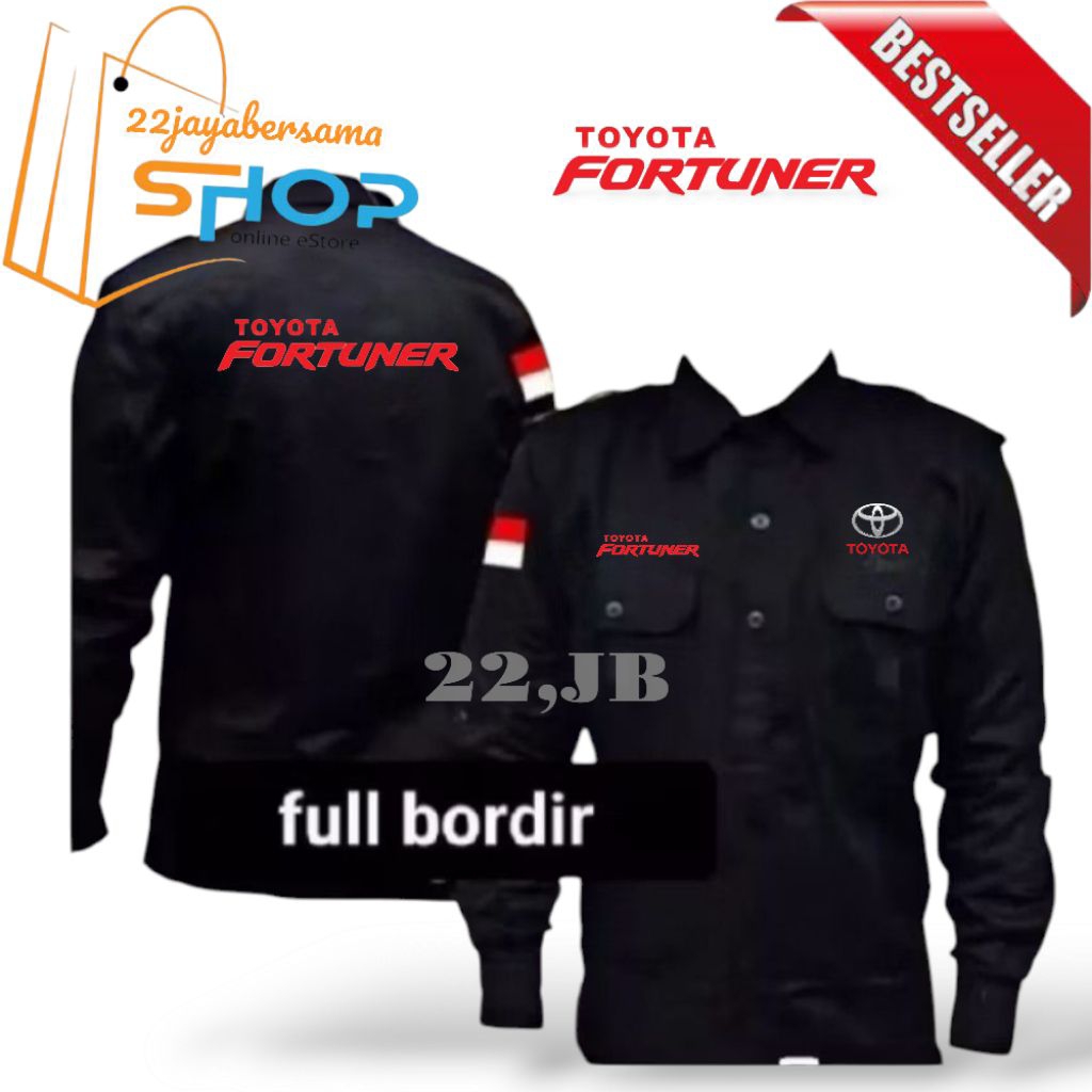 Kemeja FORTUNER • Baju Toyota Fortuner • Seragam Toyota Lengan panjang