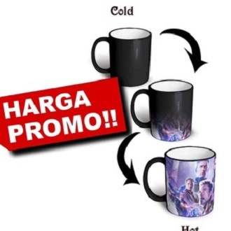 MUG BUNGLON CUSTOM FOTO | Mug Bunglon magic bisa berubah warna saat terkena air panas
