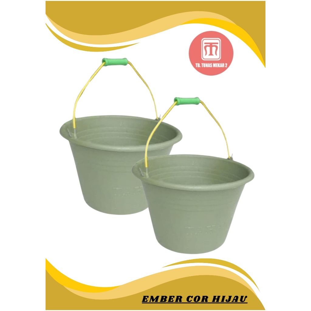 Ember Cor Hijau Kecil Ember Plastik Bangunan Hijau