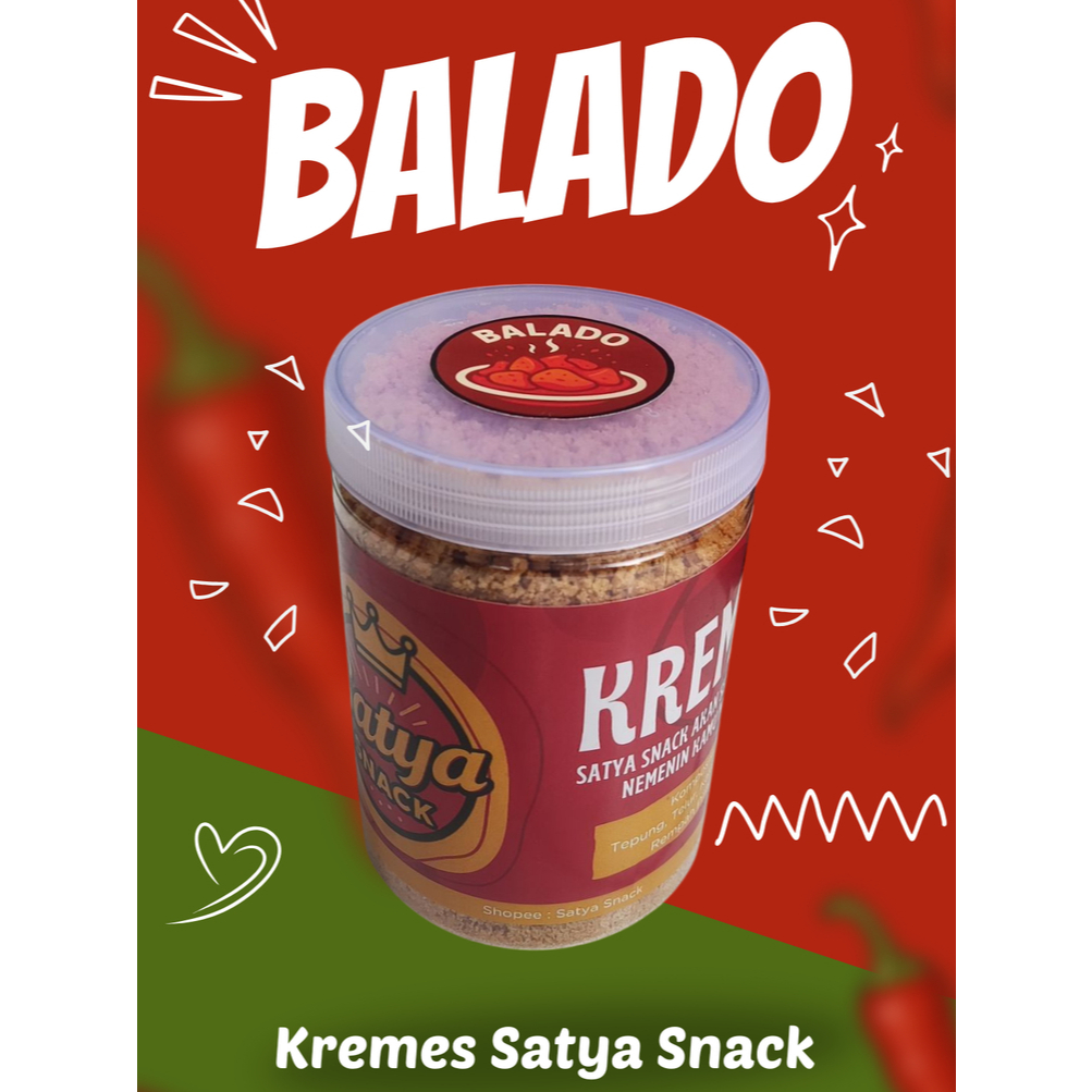 

Satya Snack – Kremes – Camilan Gurih dan Kriuk Bikin Nagih, Cocok Jadi Lauk ~ balado ~ besar