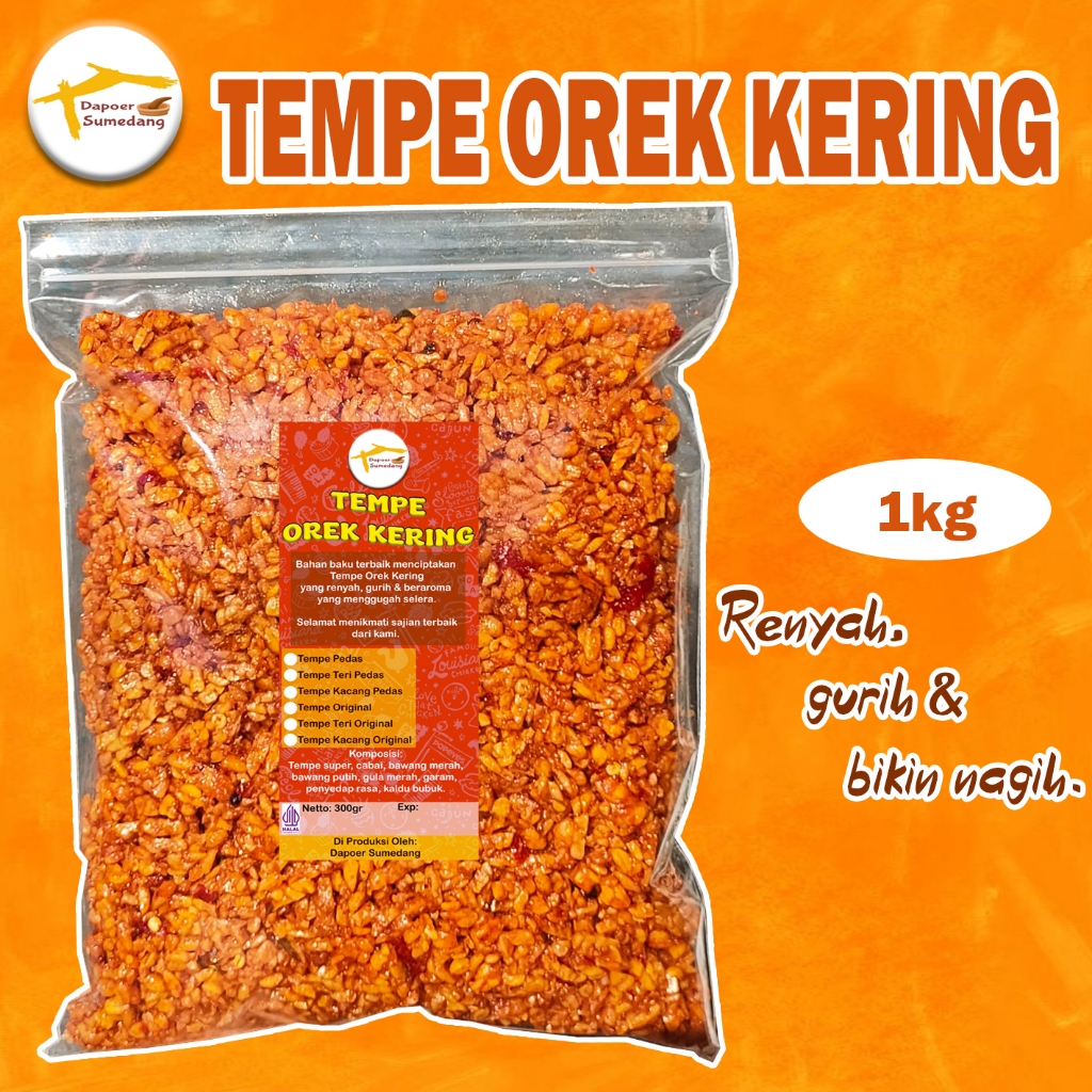 

Orenjuicis - KERING TEMPE 1kg/TEMPE OREK TERI KACANG/OREK TEMPE PEDAS BALADO/PEDAS MANIS