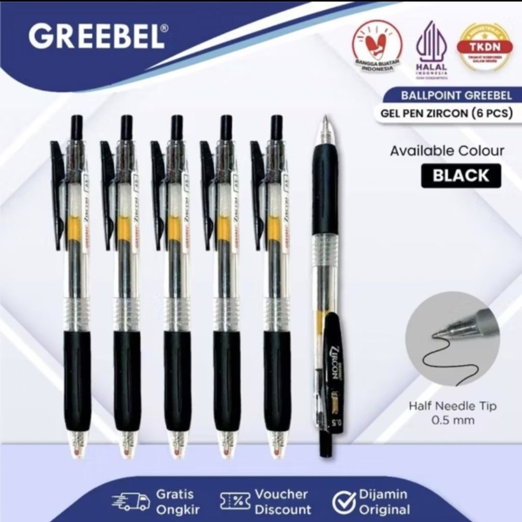 

Greebel Pulpen Gel Pen Gp-510 Primary 0.5 Hitam