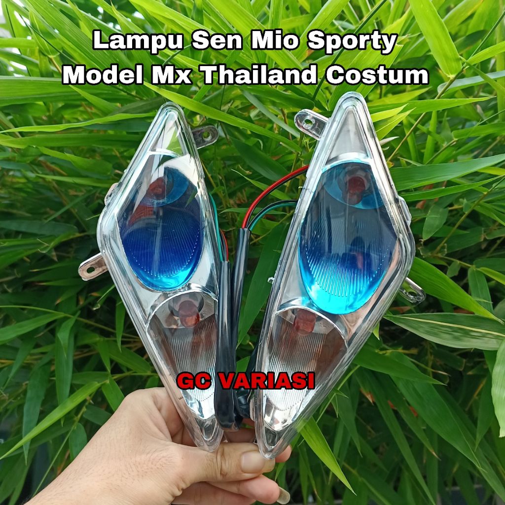 Lampu Refektor Sen Motor Mio Sporty MX Costum Orange Chrome Mika Bening/Lampu Refektor Sen Depan Mot