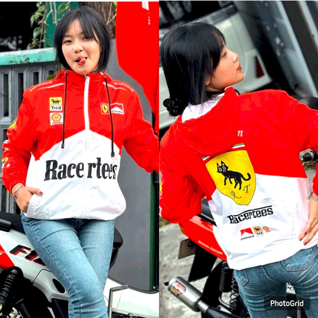 RACERTEES Jaket Racing Bahan Parasut Anti Air RJ428