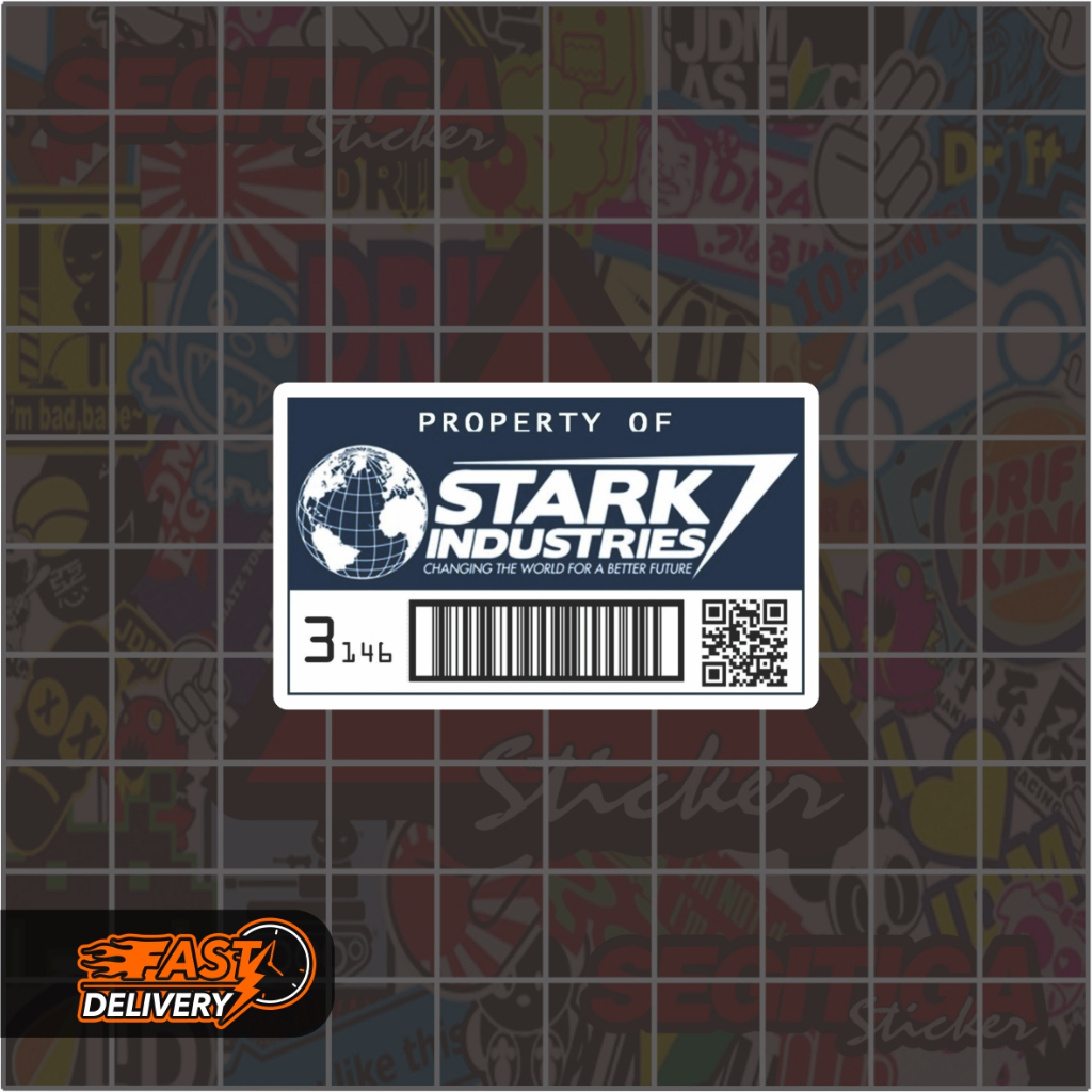 

Sticker Property of Stark Industries Ukuran 5 x 3 Cm