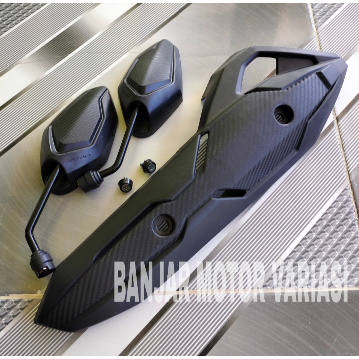 PAKET SPION STANDAR VARIO + COVER KNALPOT AIR BLADE VARIO 125 VARIO 150 PCX CBU OLD + 2 PCS BAUT KNA