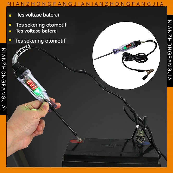 Testpen DC Display Digital Untuk Mobil Testpen Kelistrikan Listrik Mobil Universal Digital Obeng Tes