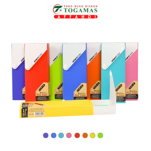 

TEMPAT PENSIL PP WARNA/ FANCY MIX INTER | PEN CASE | UKURAN 18X6X2.5