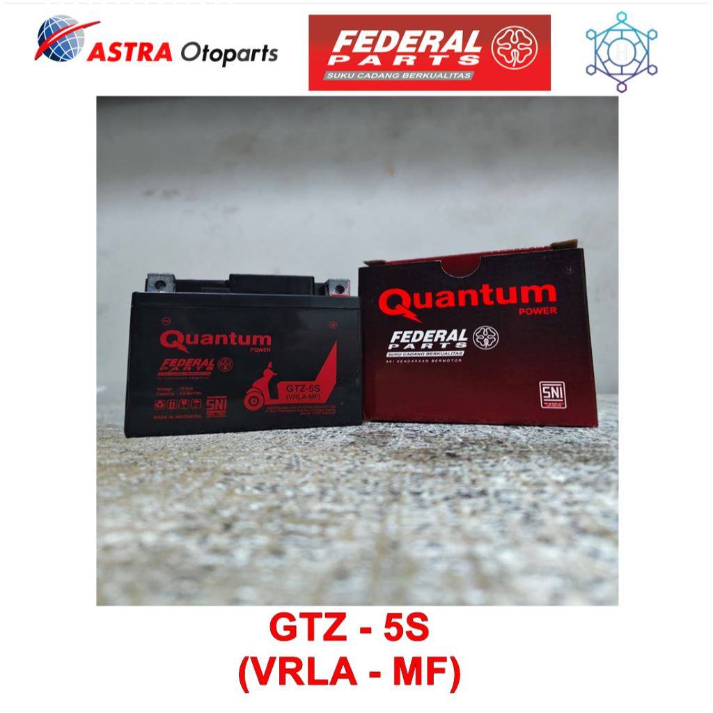AKI FEDERAL QUANTUM POWER GTZ-5S (VRLA-MF) AKI KERING - AKI FEDERAL QUANTUM POWER GTZ-5S (VRLA-MF) O