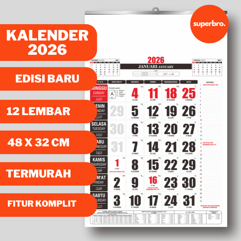 

PROMO KALENDER DINDING 2026 KALENDER MEJA 2026 BEST SELLER