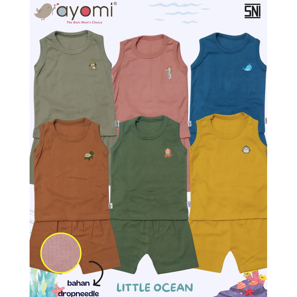 ayomi setelan Lekbong polos xxl