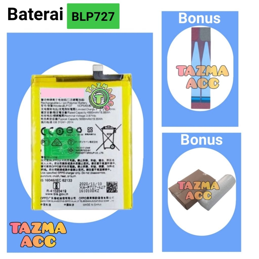 Batre Baterai Oppo A5 2020 BLP727 High Quality Batre Baterai Baterai OPPO A5 2020