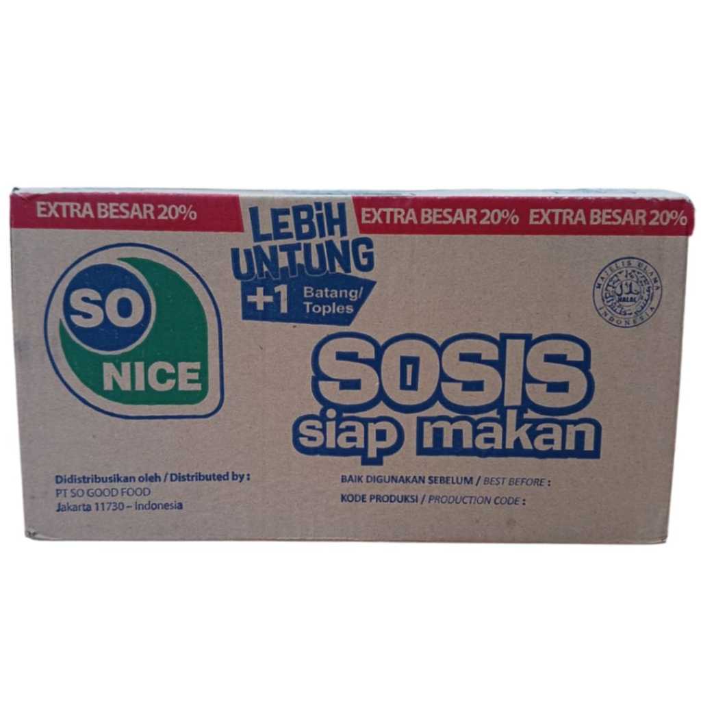 

So Nice Sosis Sonice Sapi 18gr - 1 Dus Isi 6 Toples