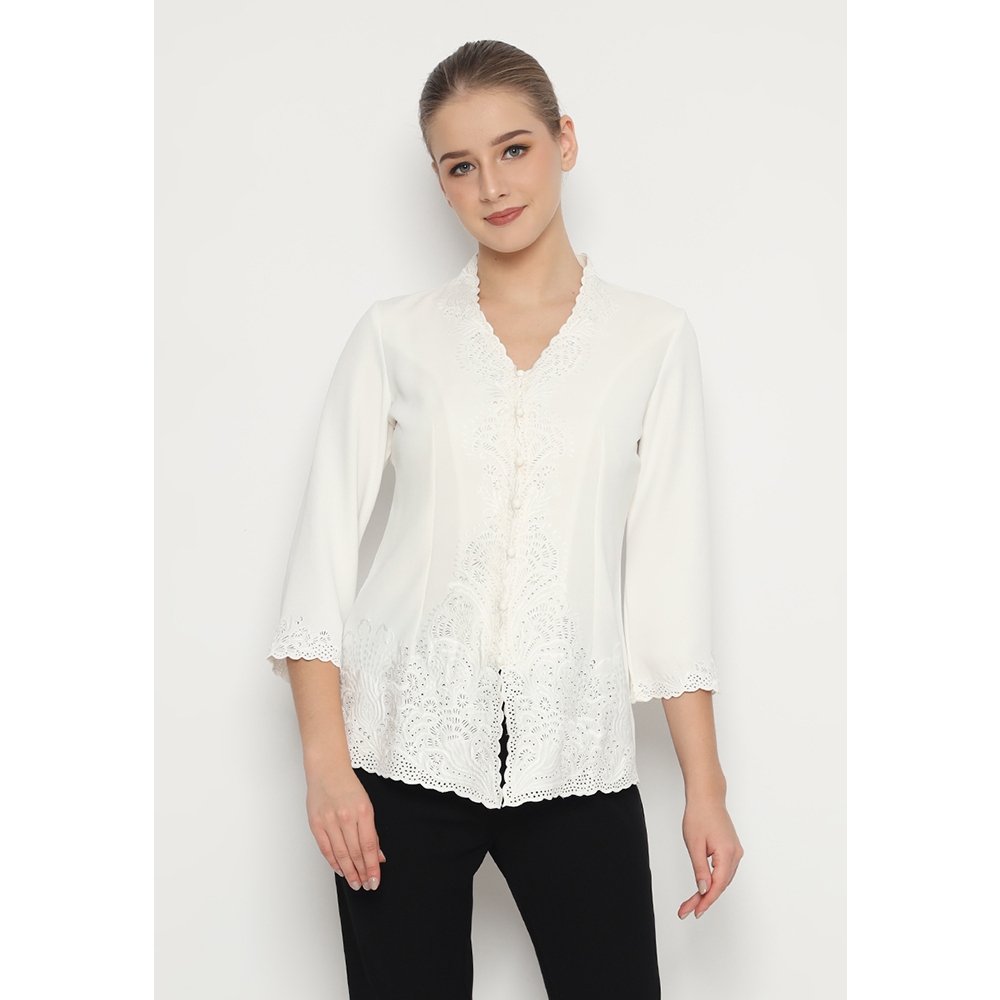 Lyne Halim Kebaya Bordir, Broken White 02353