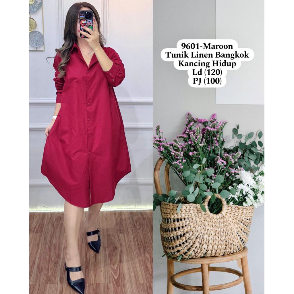 9601.TUNIK LINEN BANGKOK♦️