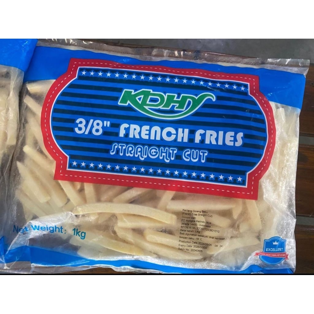 

Kentang Goreng Fries Straight Cut Frozen Beku - 1 kg