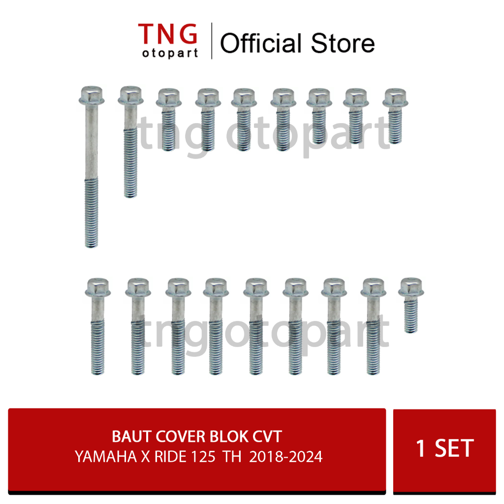 Baut cover Blok Cvt Yamaha X Ride  125 2018-2024 / Baut Blok Left Side cover Yamaha  X Ride  125 201
