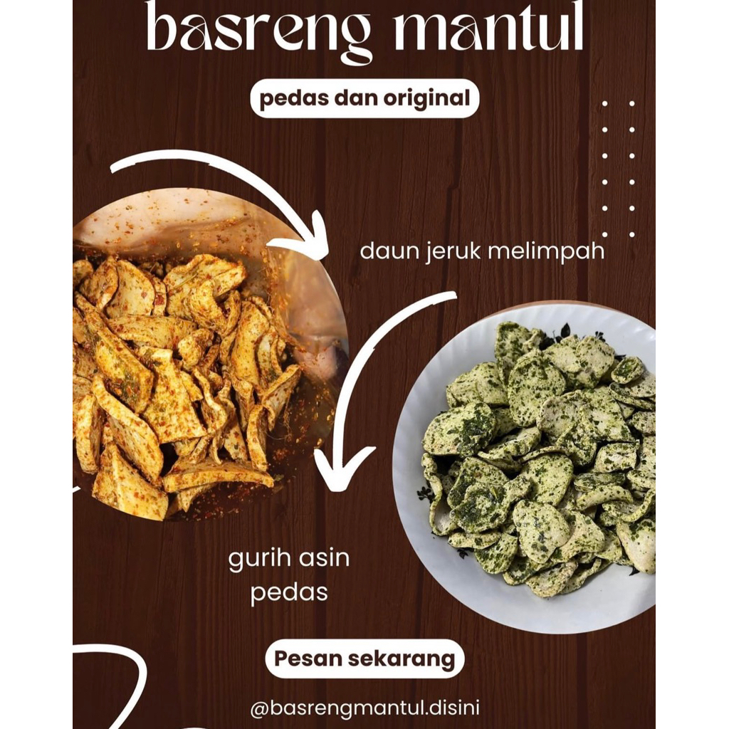 

Basreng daun jeruk pedas & ori 250gr
