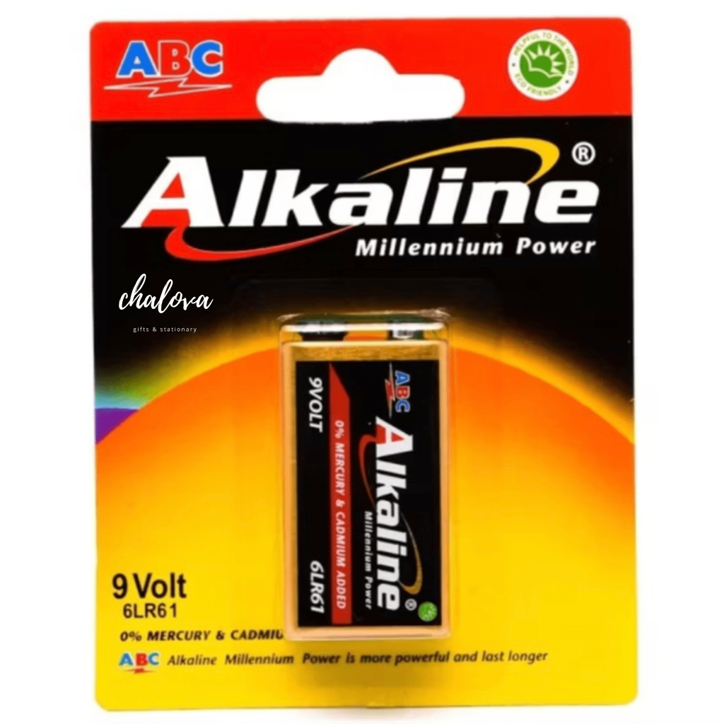 [PCS] BATERAI KOTAK ALKALINE 9 VOLT / BATERAI KOTAK ABC ALKALINE MILLENNIUM POWER