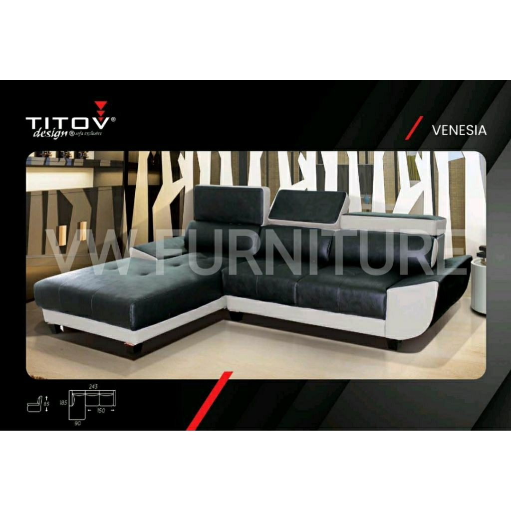 TITOV Sofa L Venesia - Sofa L Medan - Sofa Sudut Titov Minimalis