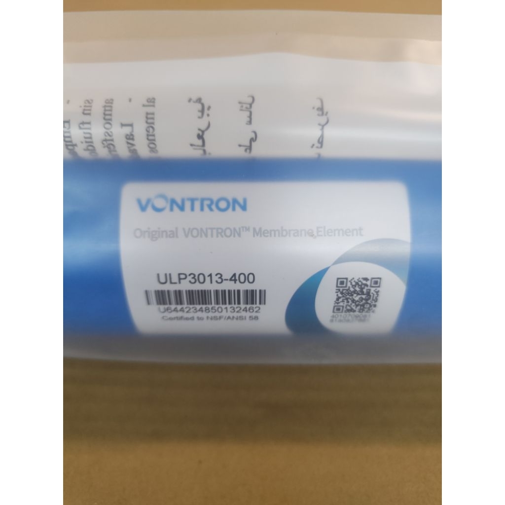 Membran Vontron 400 GPD/Membran Vontron ULP 3013-400 GPD Reverse Osmosis