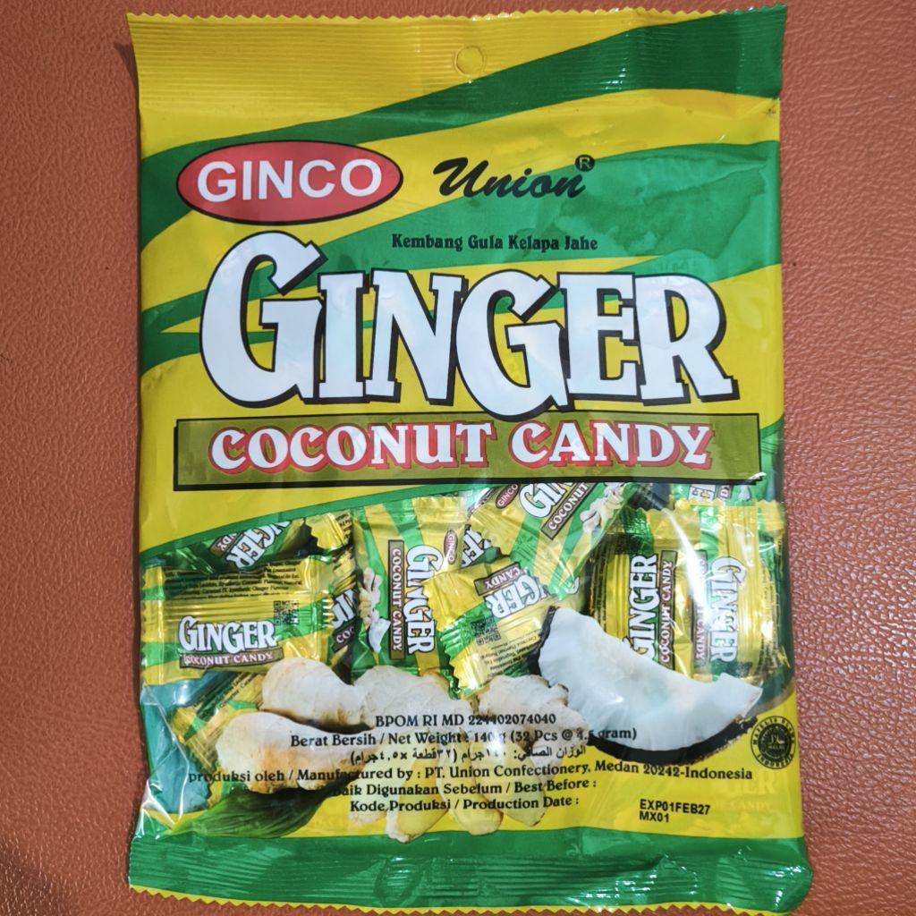 

Union Ginco Ginger Coconut Candy isi 32 pcs